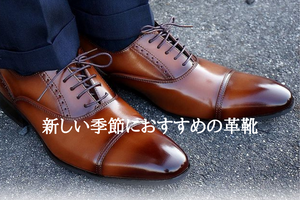 新しい季節におすすめのライムガーデンの革靴