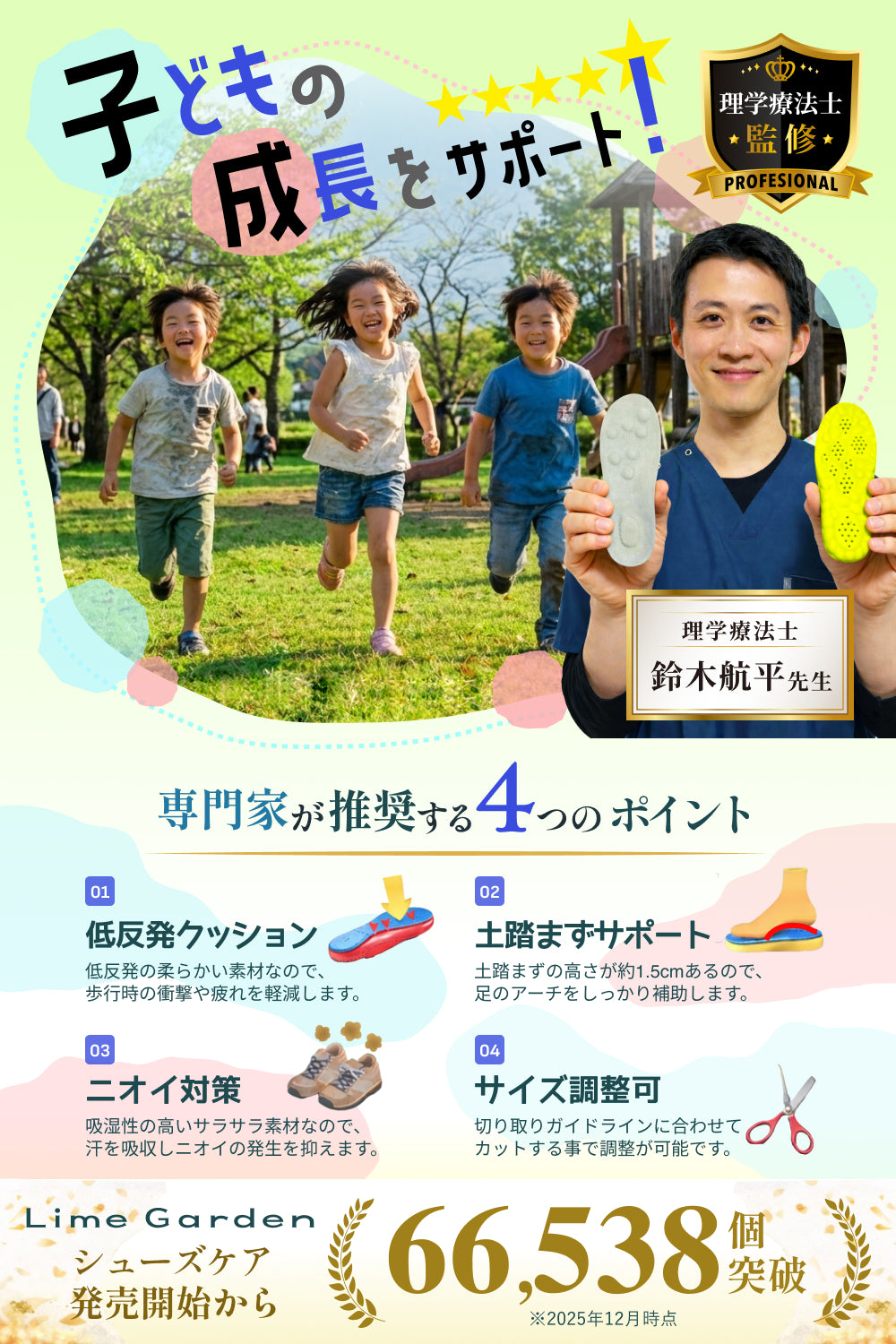 子供 インソール 2組セット  SKP1160